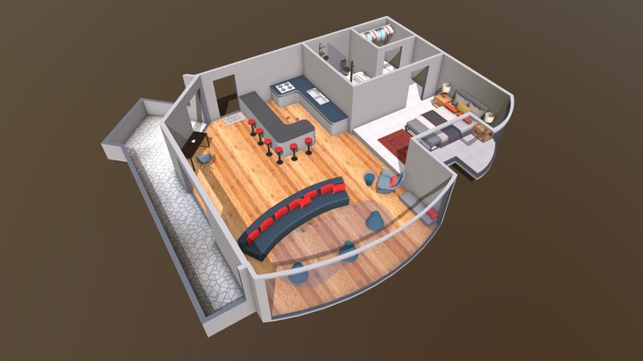 Dubai Exec King Suite 3D Model