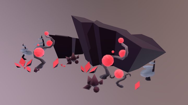 Environmental props design (lvl 3) · Mobile Game 3D Model