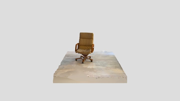tan leather chair 3D Model