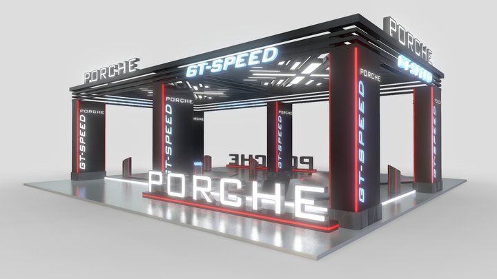 Exhibition Booth Concept Design - Car 001 3D Model