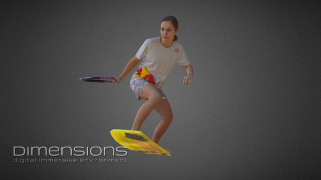 Wakeskaterka - výskok /jump/ 3D Model