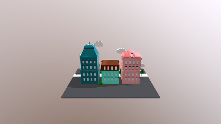 City life 3D Model