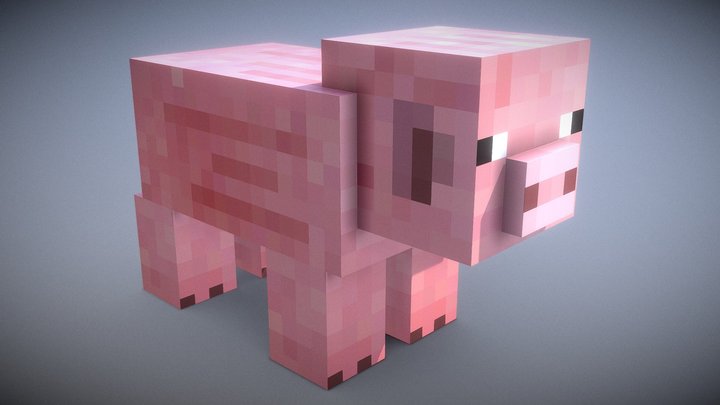 Minecraft - Pig 3D Model