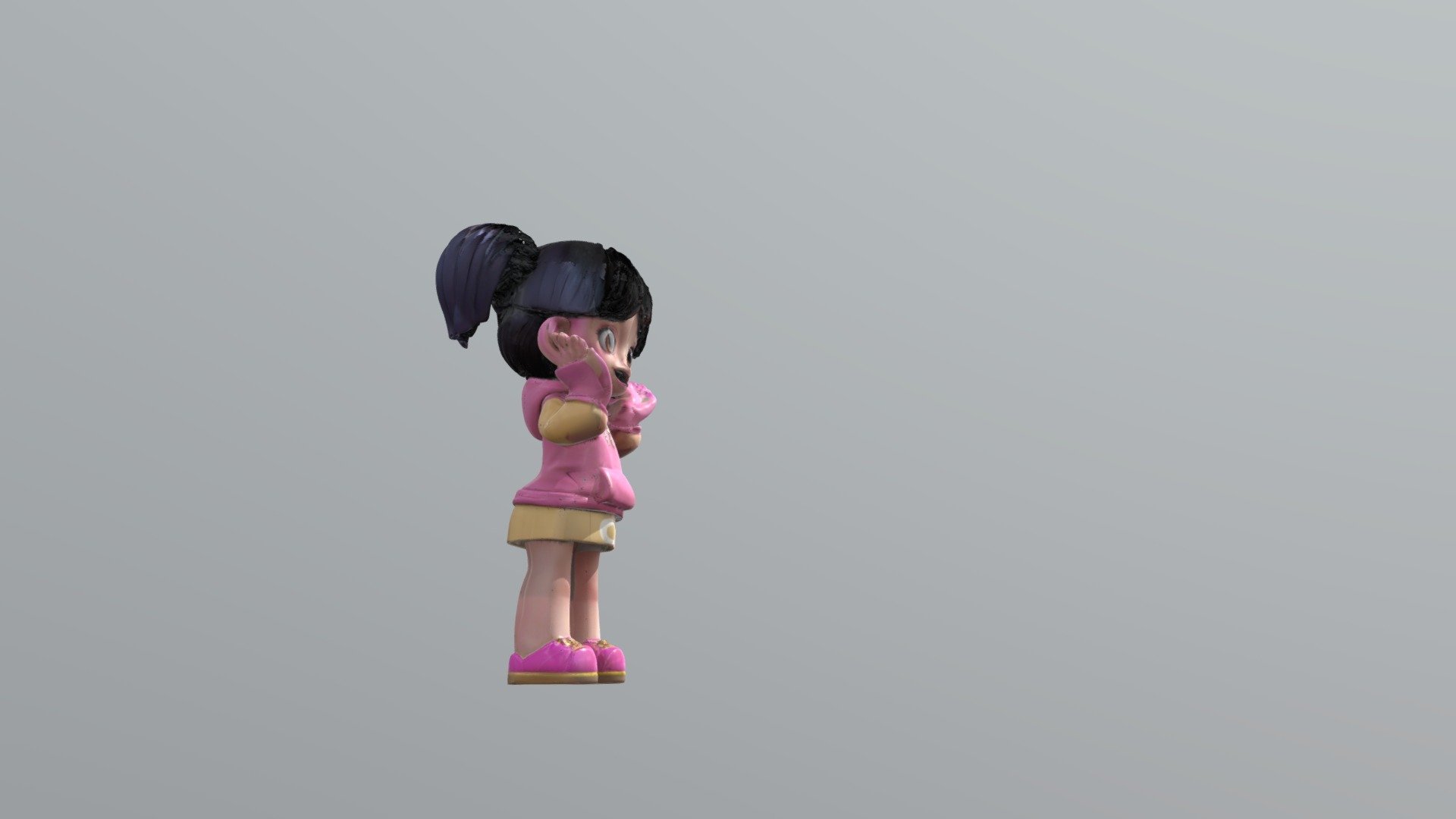 Joyful Girl in Pink - Download Free 3D model by yashraj95 [98b708e ...