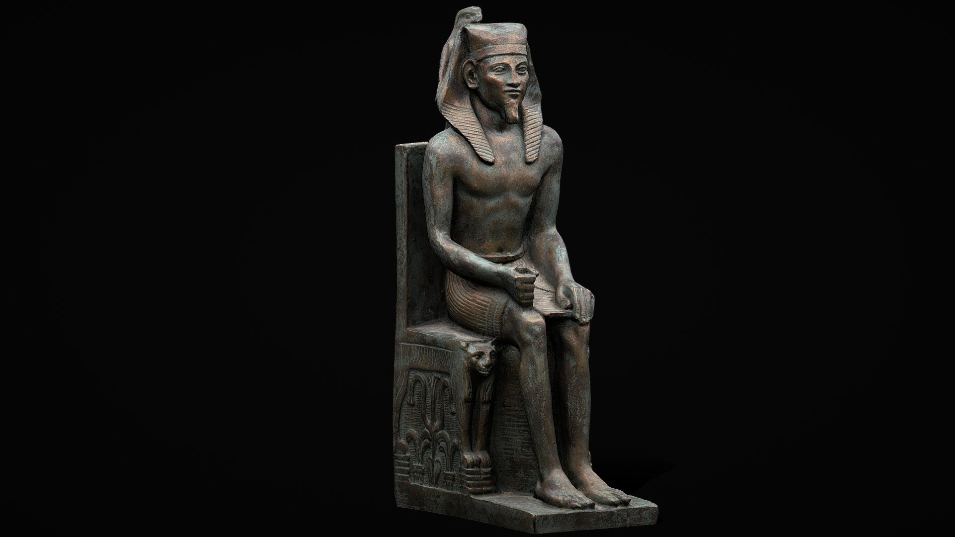 Pharaoh Khafre & God Horus | Statue 3D Scan