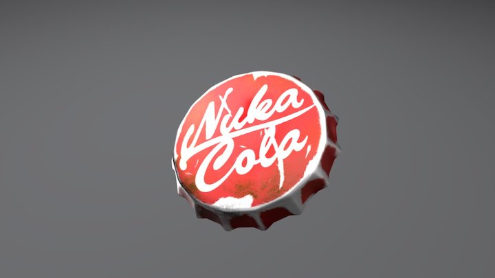 Nuka Cola Bottle Cap 3D Model