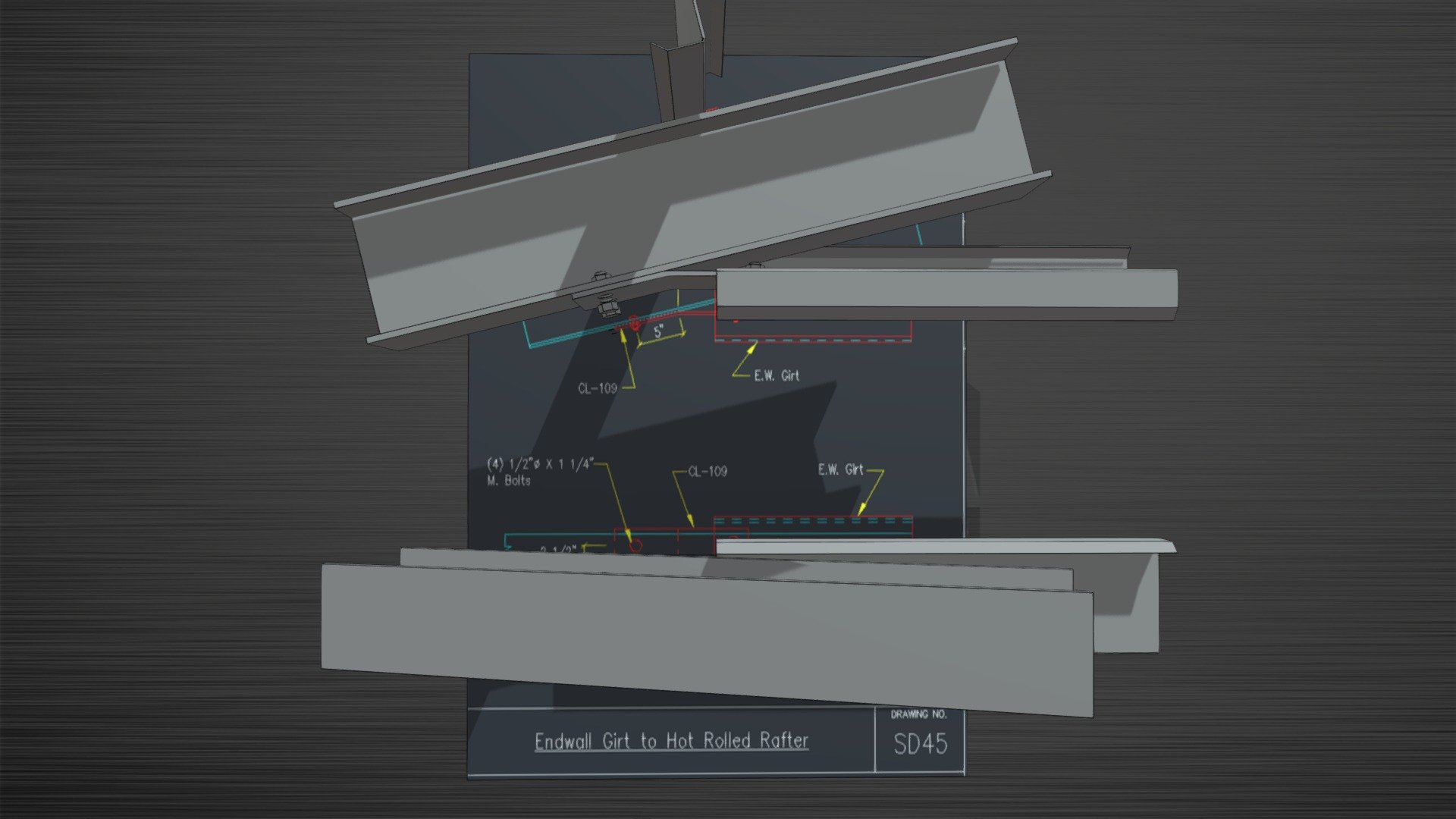 SD45 Detail Drawing 3D model by Great Western Building Systems