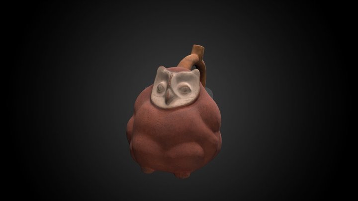 Vessel (Moche Owl), c. 200 BCE - 600 CE – Gratis 3D-model STL