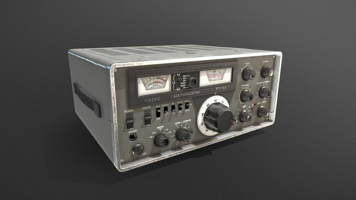 Ham Radio Transceiver Yaesu FT-101 3D Model