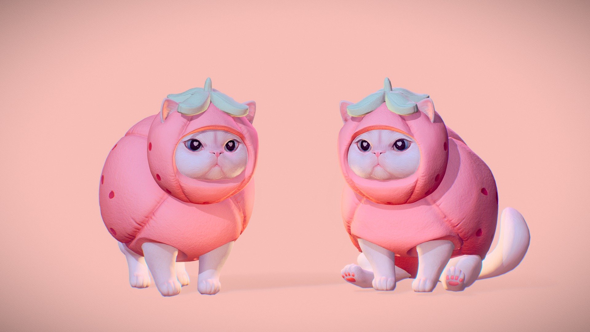 Pawberry Kitty — Sketchfab embed 3D viewer