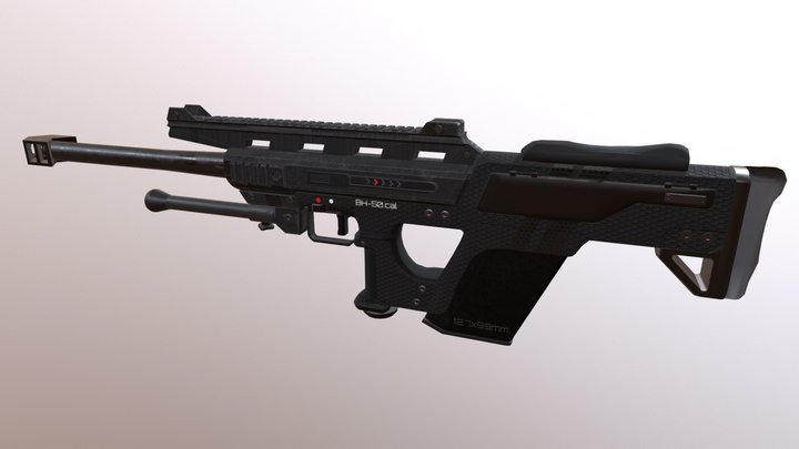 Anti-Material Rifle 3D Model