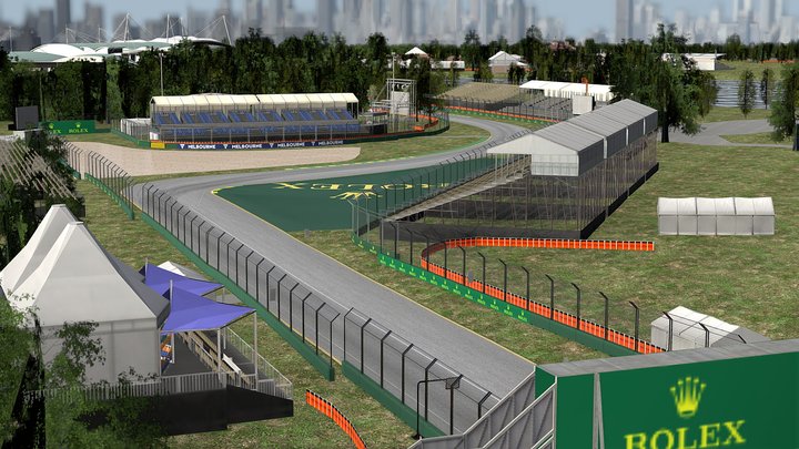 Albert Park Circuit Melbourne 2018 layout – Modello 3D gratuito STL