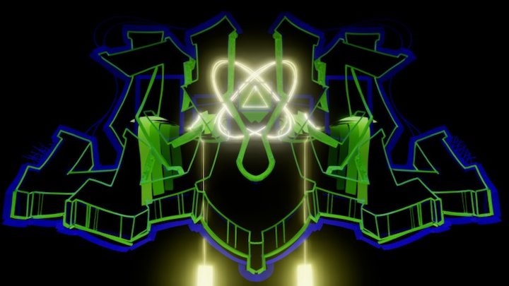 Tilt Brush Graffiti 05: JeVeL by Bezerk One 3D Model