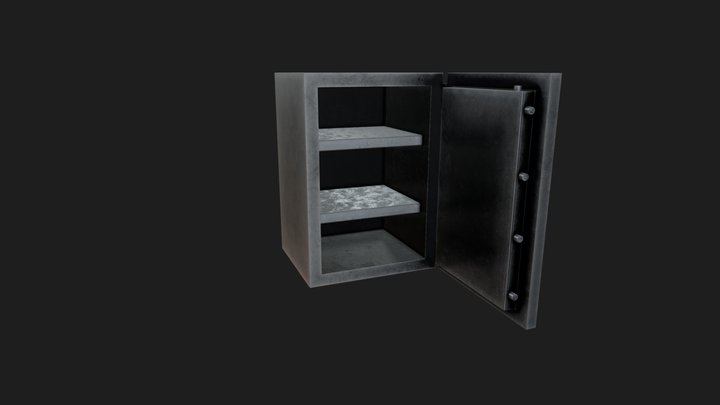 Low-poly Safe by Nikdox 3D Model