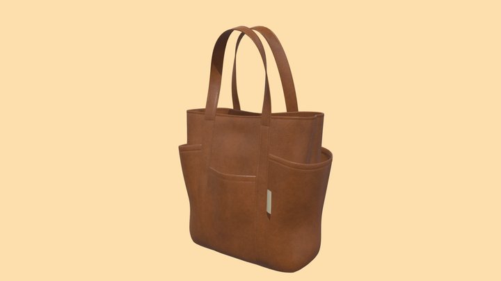Tote bags leather - multi-function 3D Model