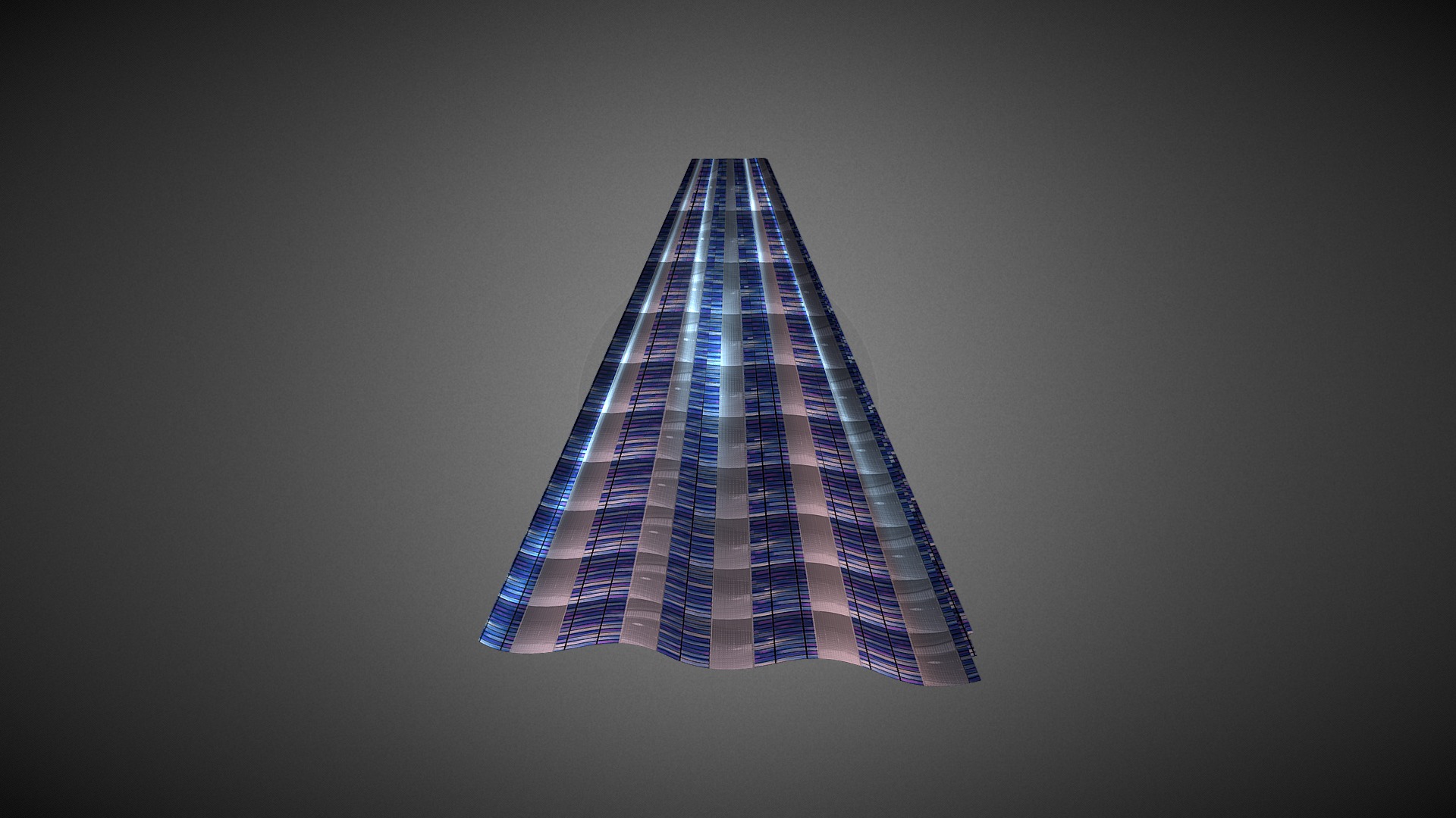 3D model Elegant futuristic building - This is a 3D model of the Elegant futuristic building. The 3D model is about a tall building with a curved top.