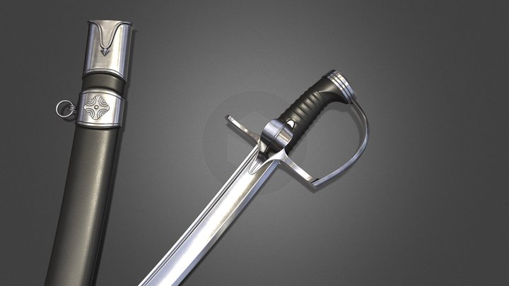 Polish Hussar Sabre with Scabbard – Free 3D Model STL