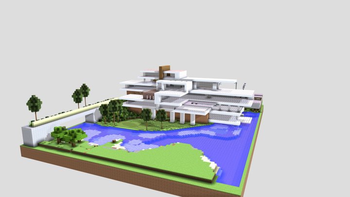 Minecraft Modern House 3D Model