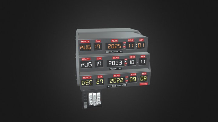 Time Panel (Back To The Future) 3D Model