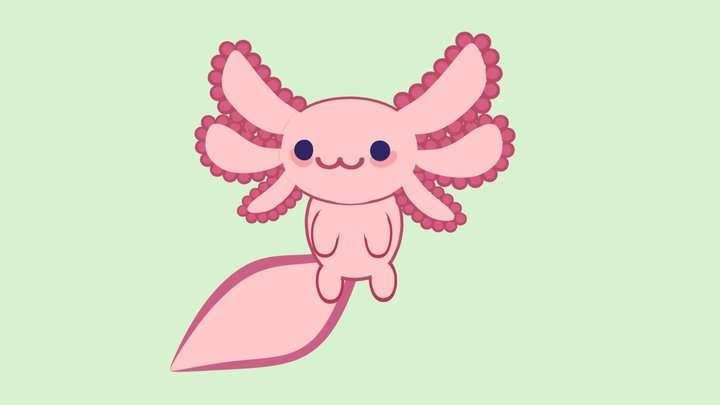 Axolotl cute 3D Model
