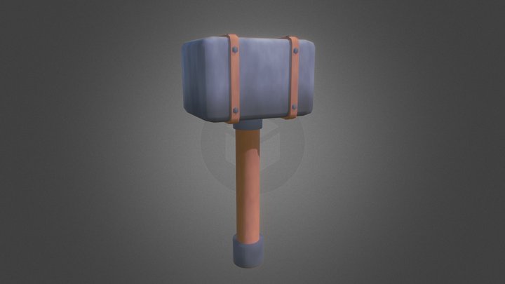 Simple Fantasy Hammer 3D Model
