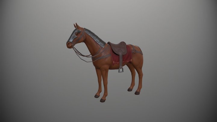 Armored Horse 3D Model