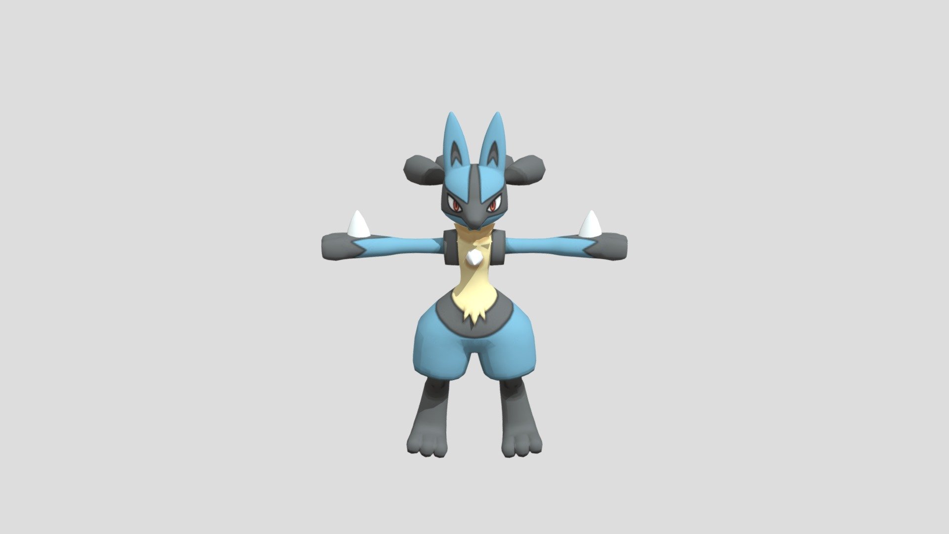 Lucario - Download Free 3D model by nguyenlouis32 [98c5d04] - Sketchfab