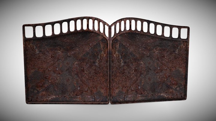 Gate apocalyptic rusty 3D Model