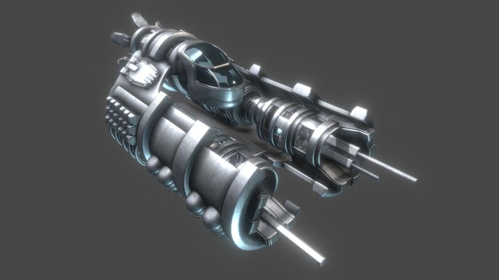 Highpoly spaceship 3D Model