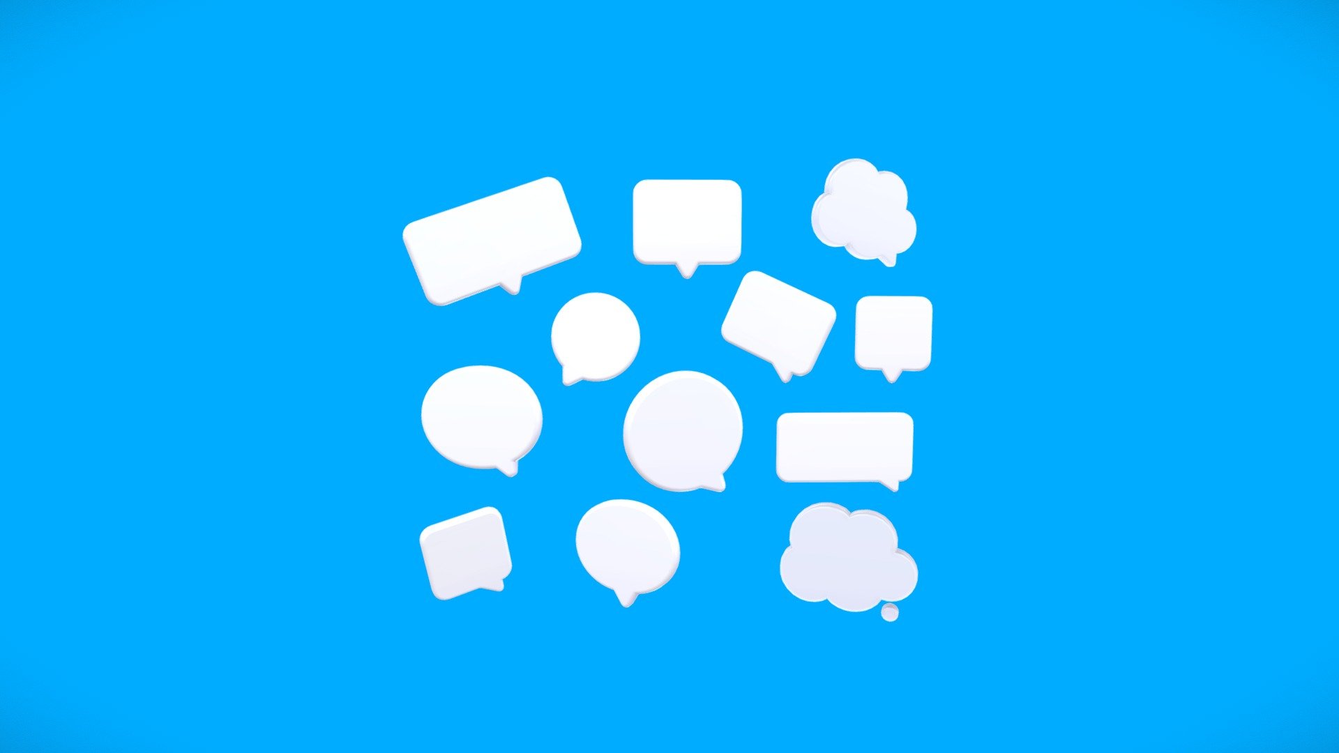 Cartoon Speech Bubble Pack - Buy Royalty Free 3D model by Cartoon ...