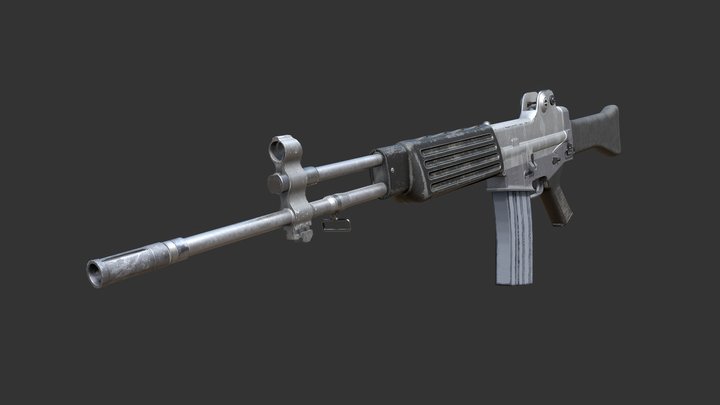 K2 Assault Rifle 3D Model