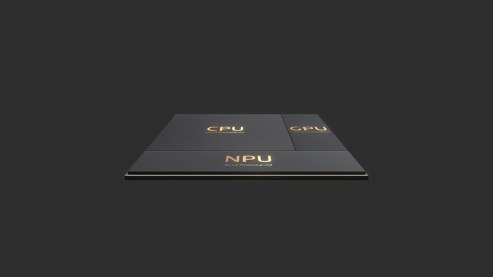 CPU,GPU,NPU 3D Model