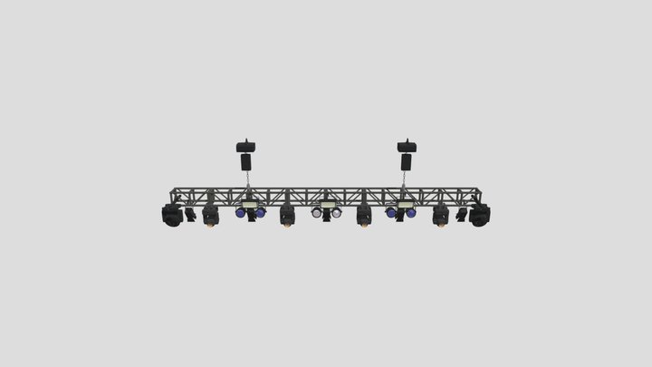 LIGHTING RIGG 8 METER CENTER 3D Model