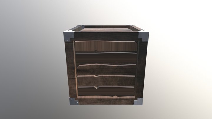 box the metal and wood 3D Model