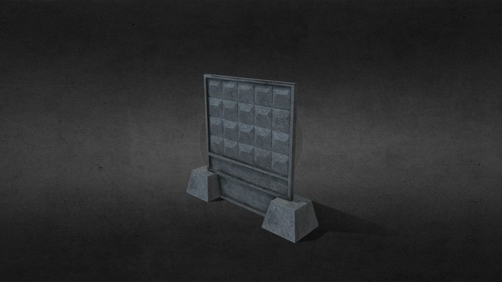 Soviet Concrete Fence PO-2 - Game Ready Asset