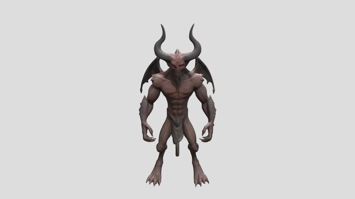 Demon_biped_warrior_ 3D Model