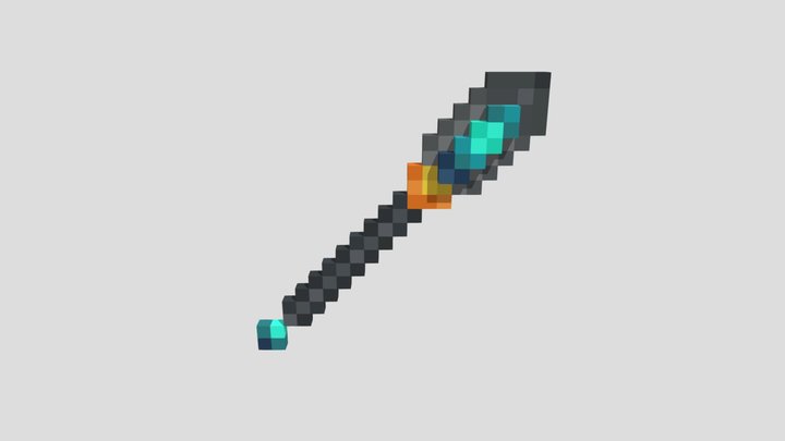 Voxel Spear 3D Model