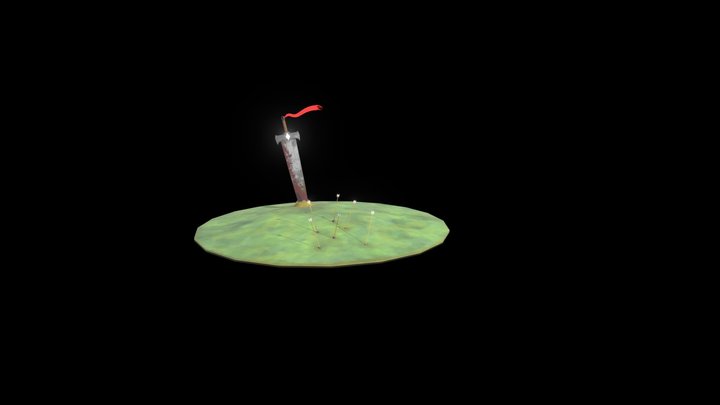 Heavy Sword Diorama | Stylized texturing 3D Model