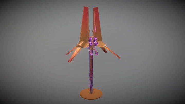DYNO MAX 222 — Stylized Sci-Fi Laser Gun 3D Model