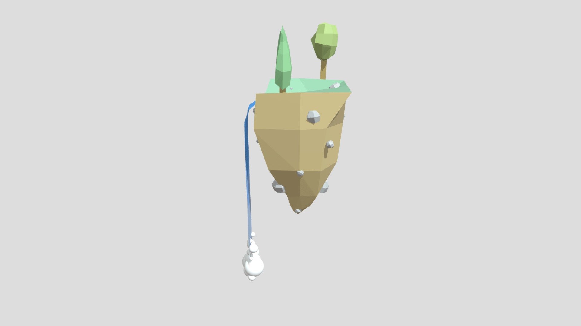 Low poly forest-island.