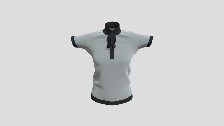 Yologram Style Womens Upperwear Half T Shirt X 3D Model