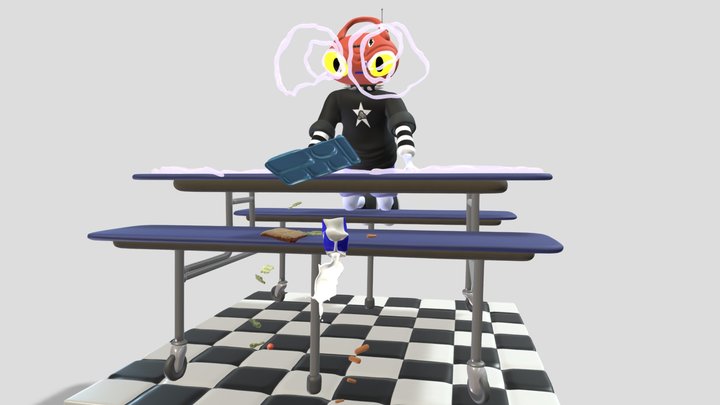 ⭑ rockstar middle schooler in cafeteria scene ⭑ 3D Model