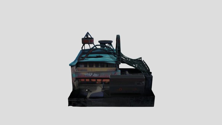 lost place area that looks like an old fair 3D Model