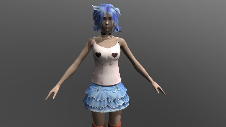 Jodelle - FBX Rigged Character 3D Model