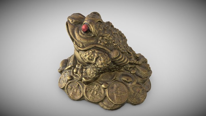 Feng Shui Money Frog 3D Model