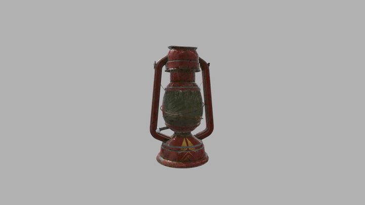 Old rusted lantern 3D Model