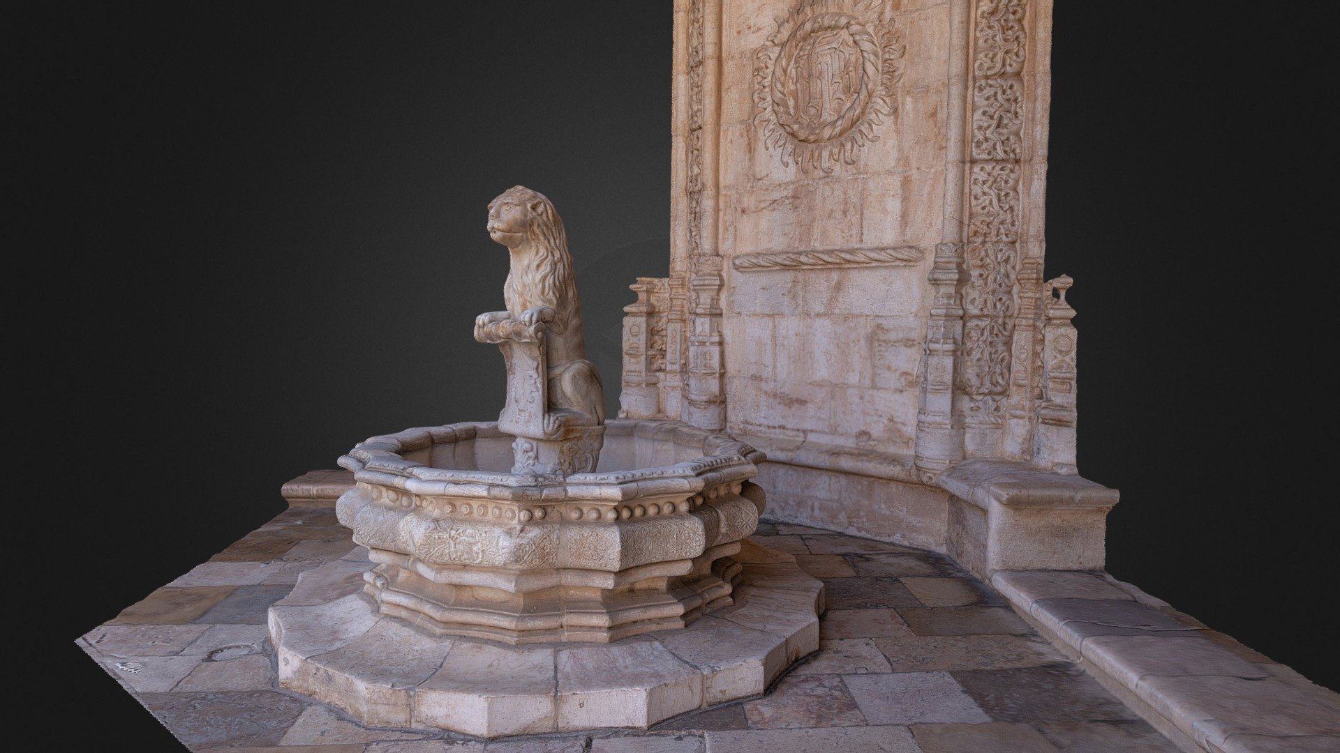 Lion Fountain at Jeronimos Monastery