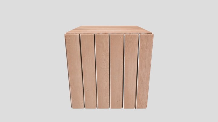 Wooden Crate 3D Model