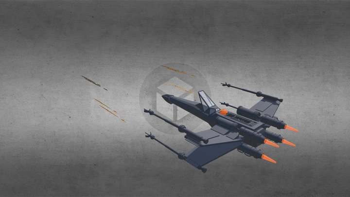 X-wing Sketchfab 01 3D Model