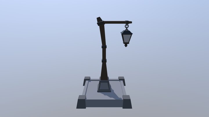 Low Poly Lantern 3D Model